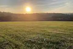 Grass pitches at sunset Grass pitches at sunset