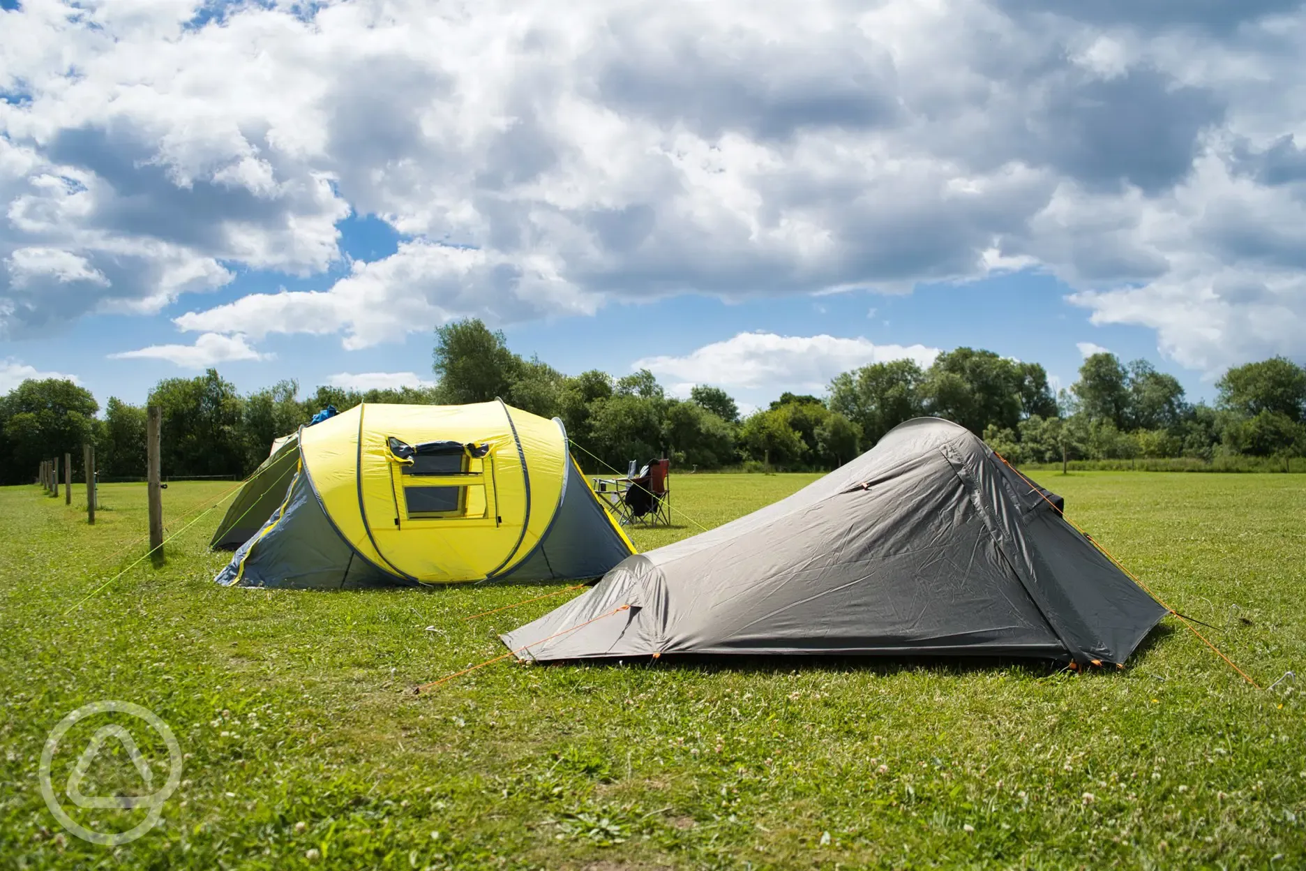 Non electric grass tent pitches 