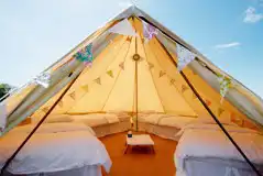 Furnished bell tent interior Furnished bell tent interior