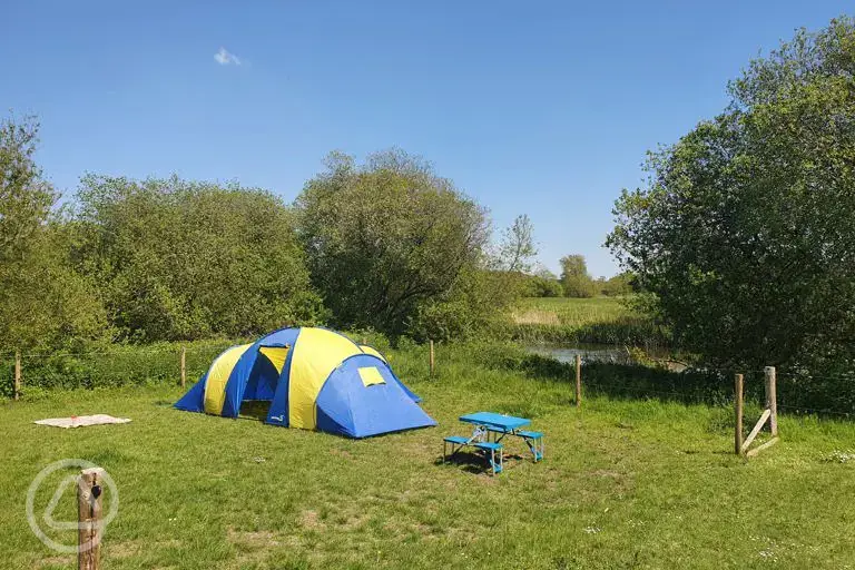 Non electric grass tent pitches 