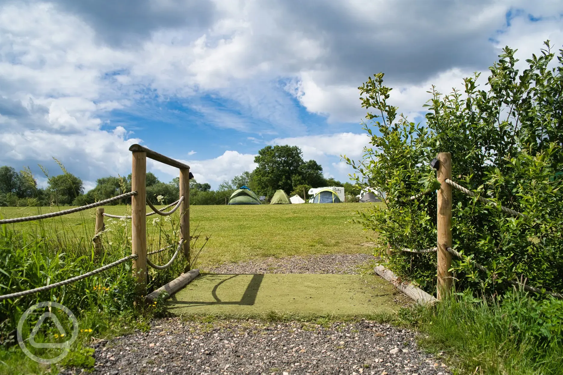 View of the camping field 