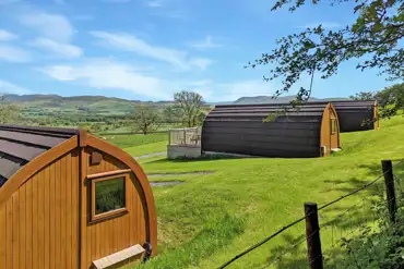 Glamping pods with views over the Northern Fells