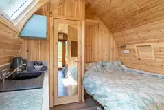 Camping pod interior