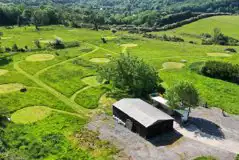 Aerial view of non electric grass tent pitches 