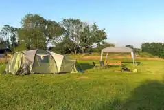 Non electric grass tent pitches