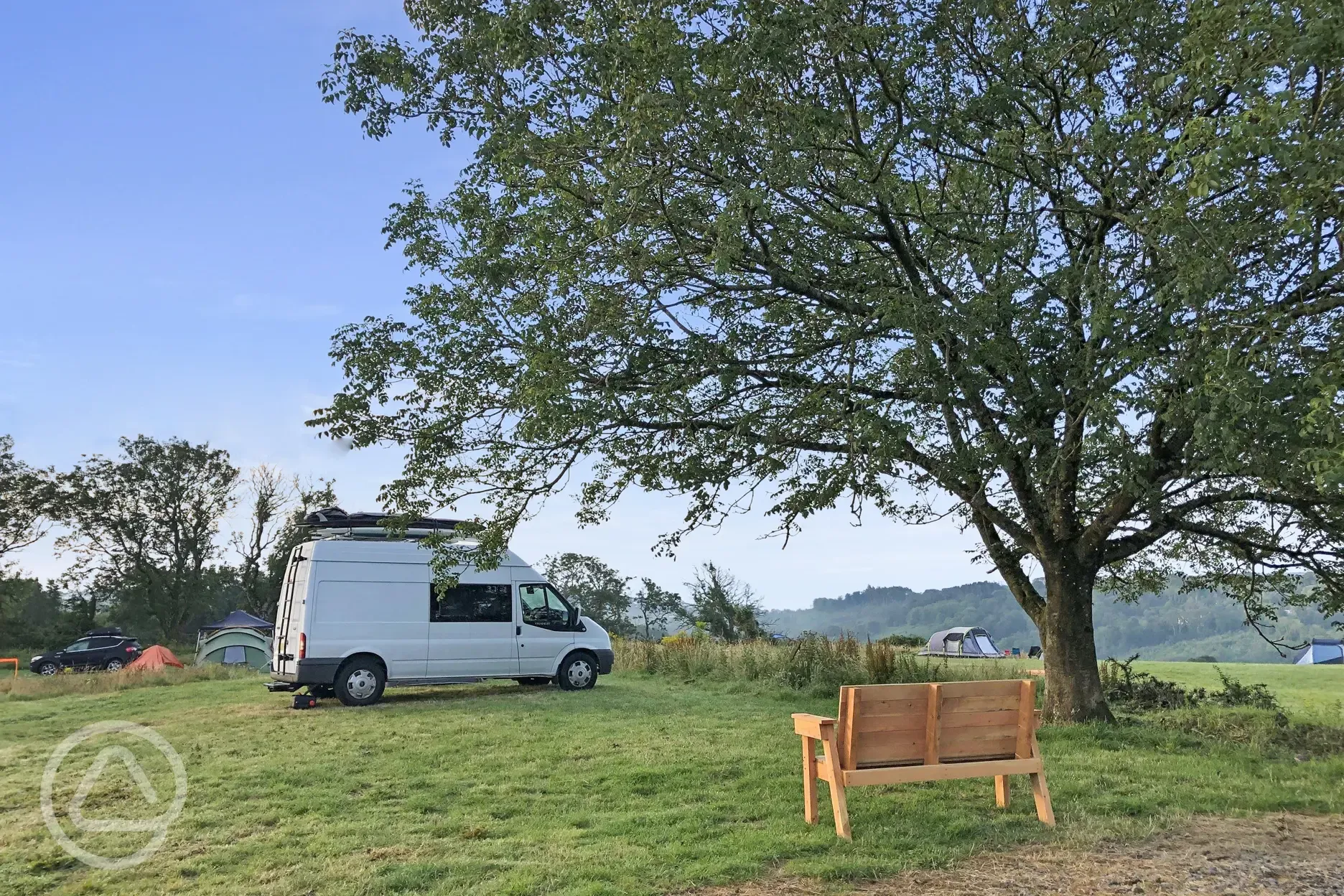 Non electric grass campervan pitches