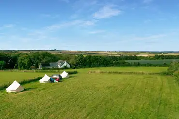 Bell tents at Tresco Farm Campsite