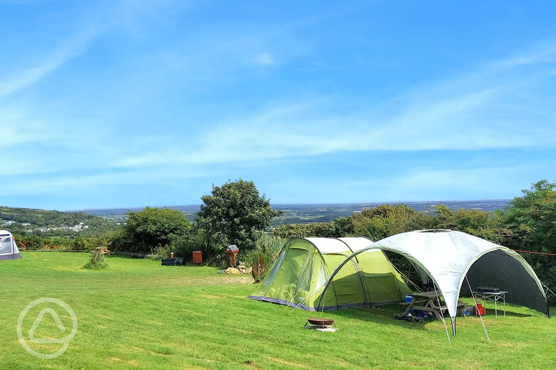 Wesley House Campsite with a large space between pitches