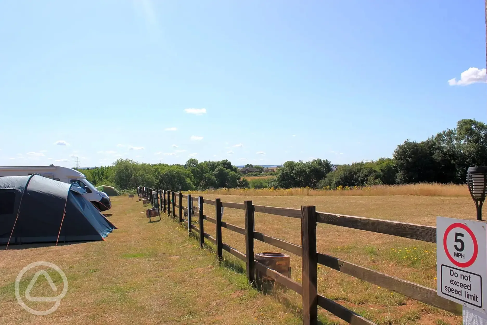 Grass pitches with optional electric (6m x 6m)