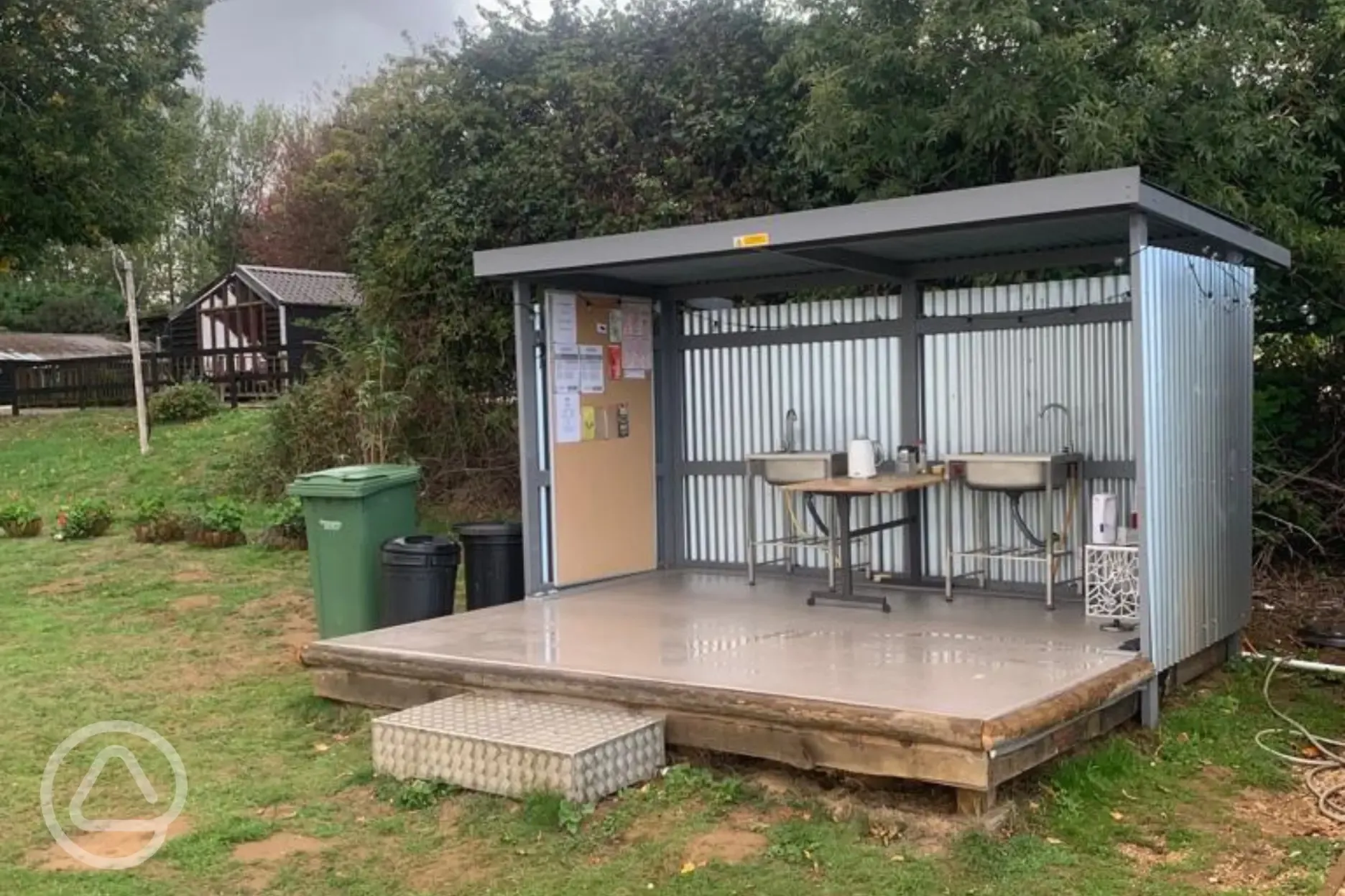 Outside washing up area 