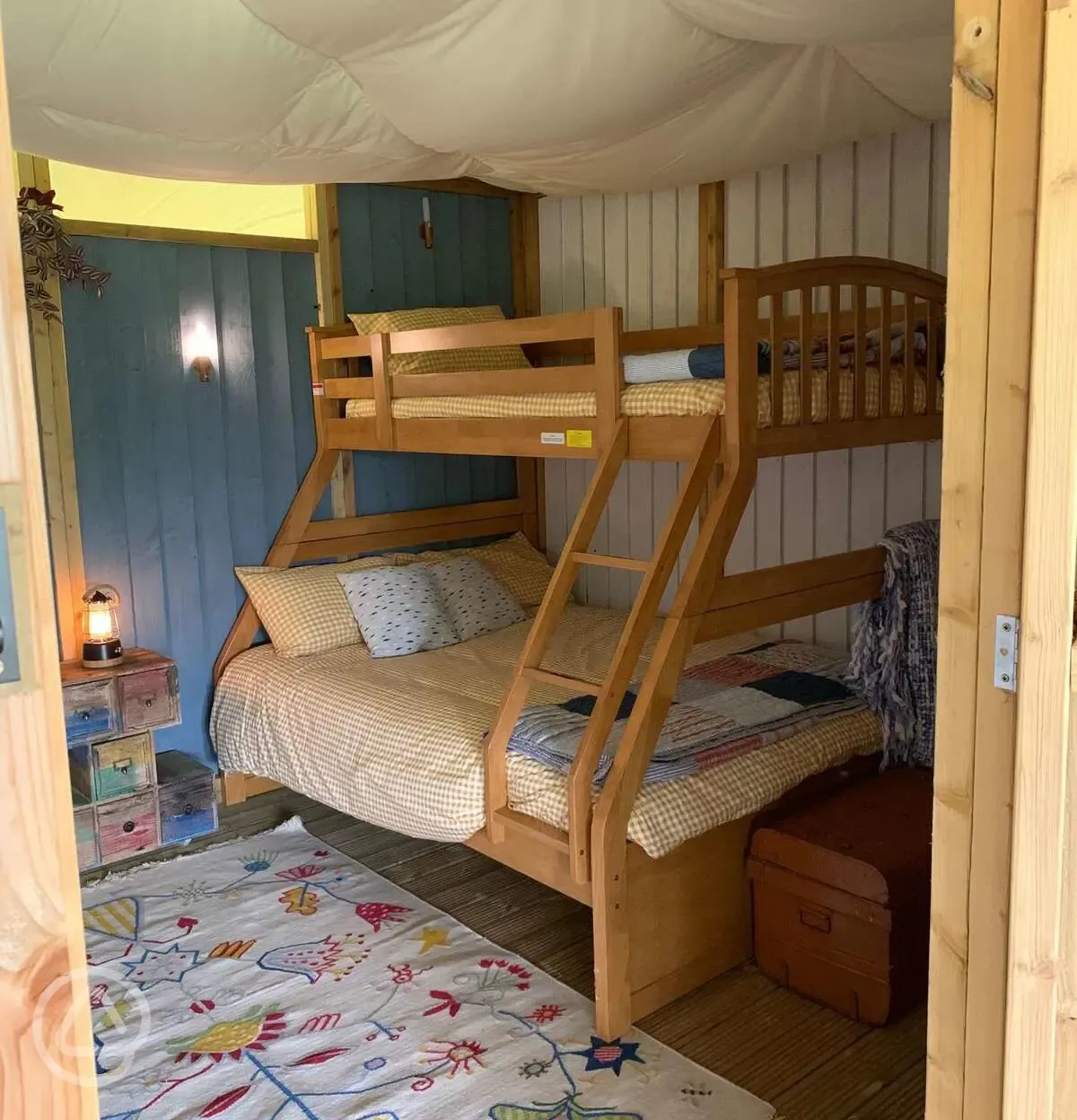 Safari tent bunk bed room