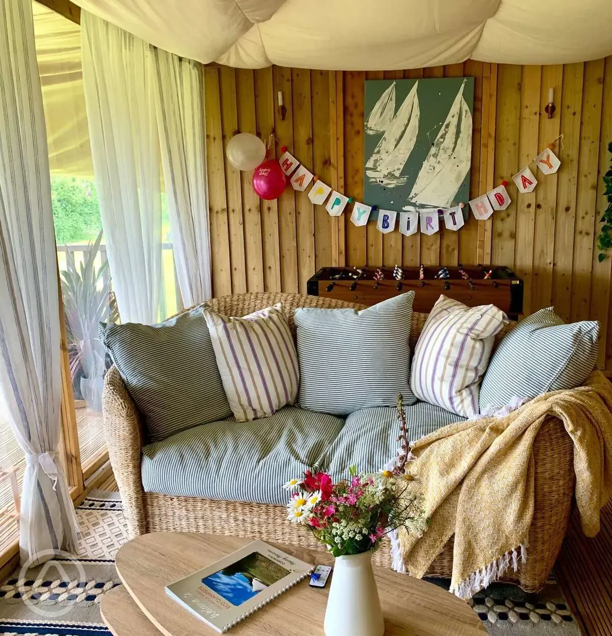 Safari tent living room