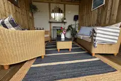 Ebb and Flow glamping cabin living room Ebb and Flow glamping cabin living room