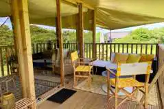 Safari tent outdoor seating