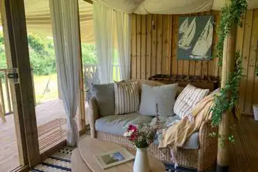 Safari tent living room