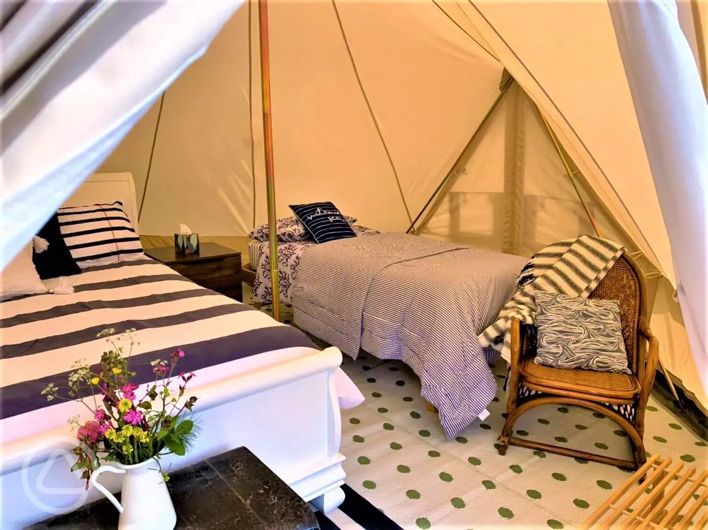 Bell tent interior