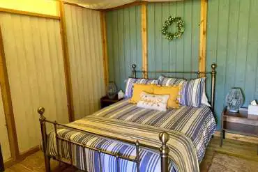 Safari tent double bedroom