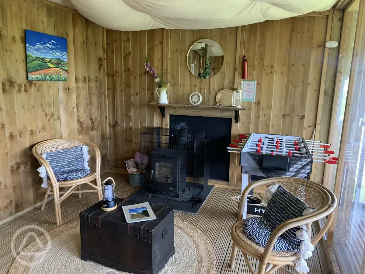 Safari tent living room