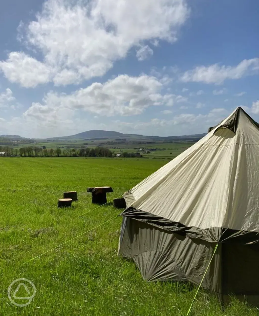 Views from the pre-erected tent 