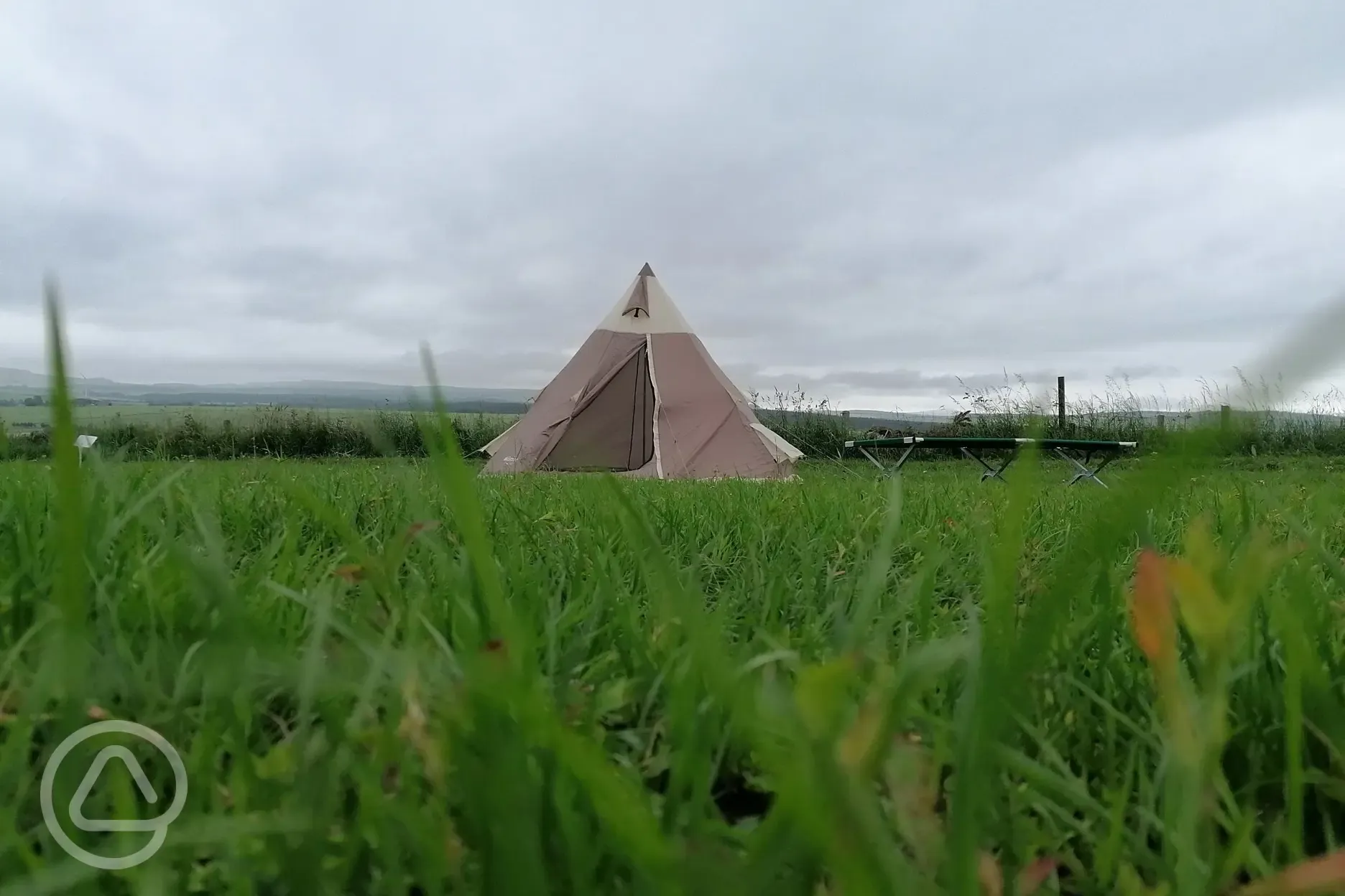 Pre-erected tipi tent