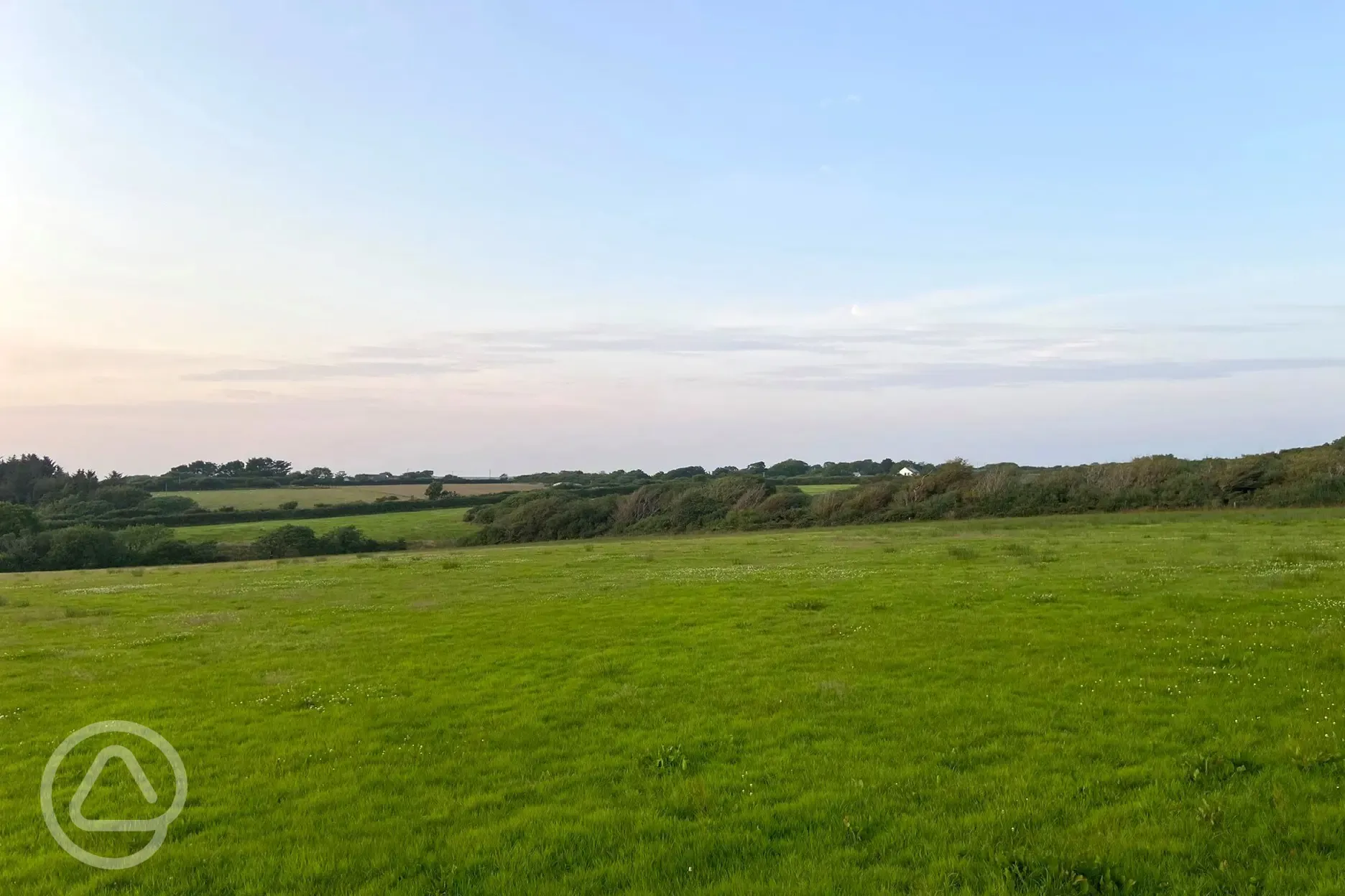 Sunset over the site