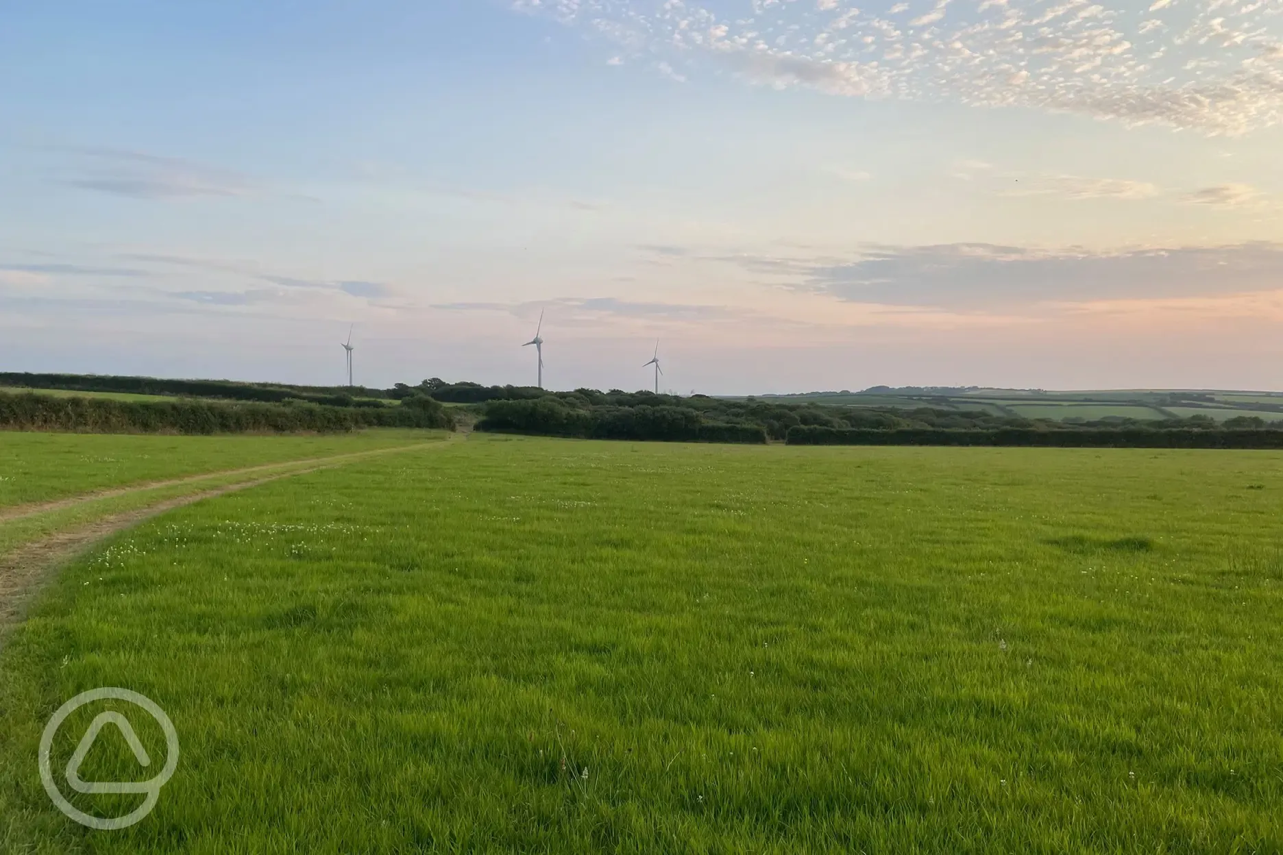 Sunset over the site