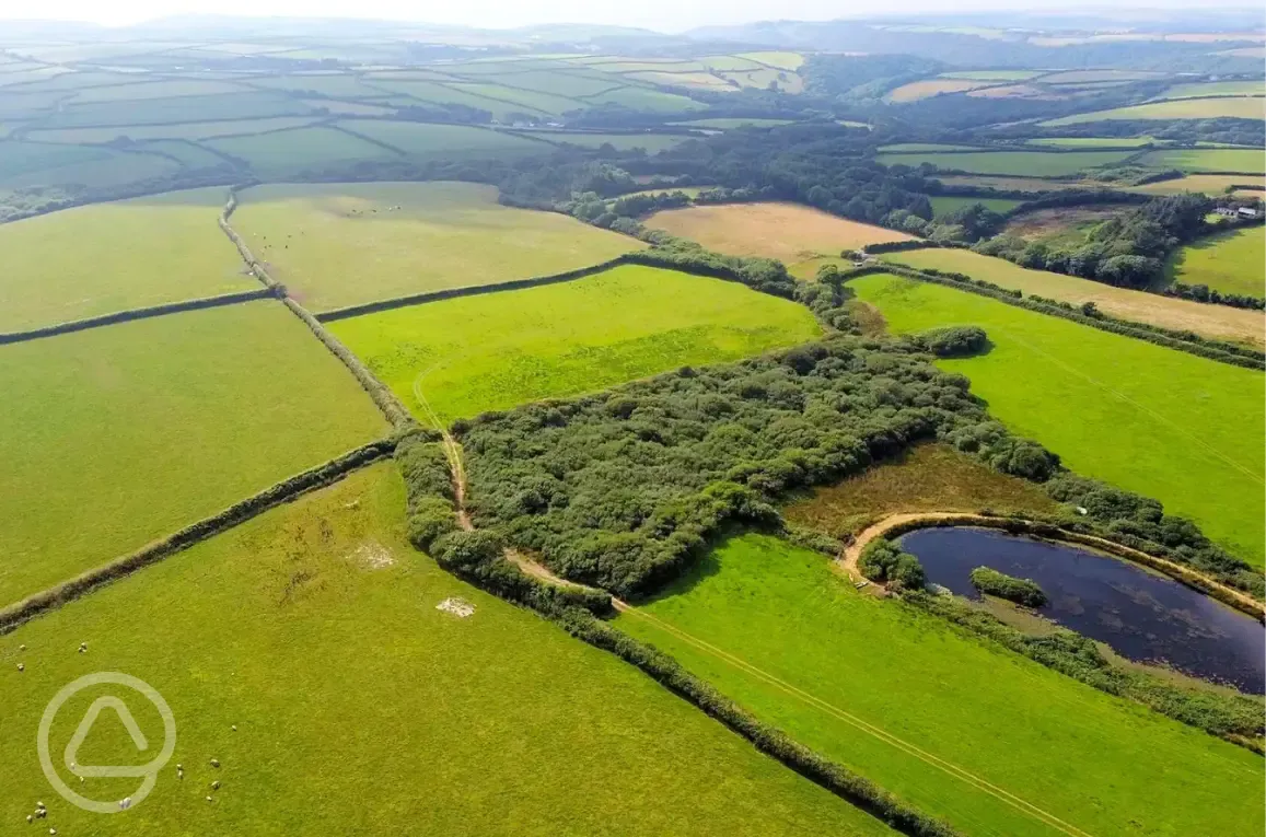 Aerial of the campsite