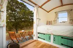 Valley ensuite shepherd's hut interior