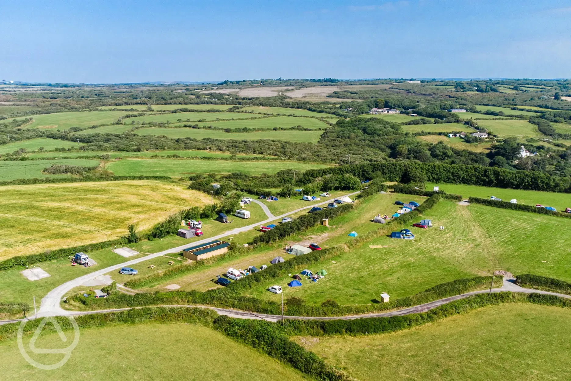 Aerial of the campsite