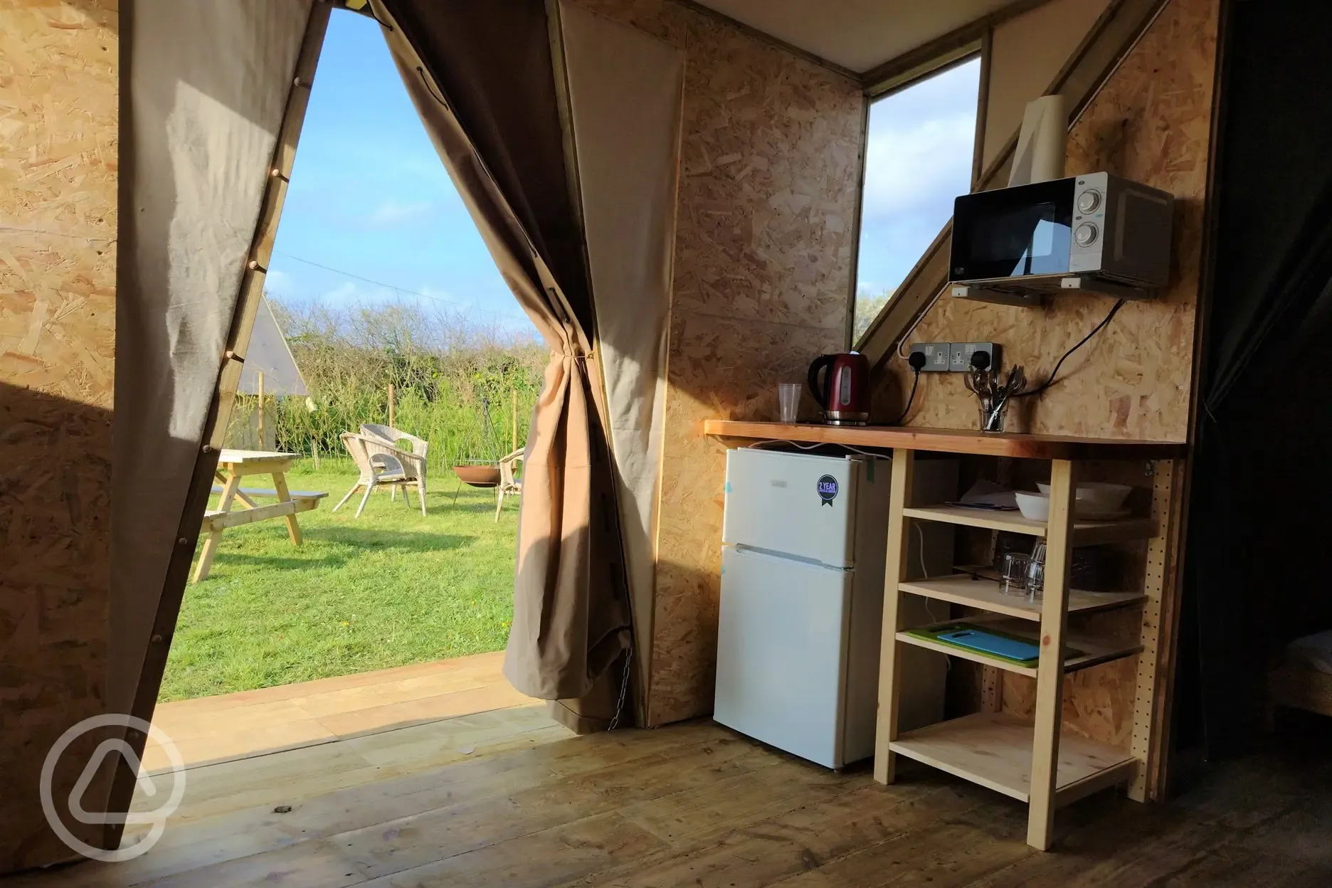 Celtic longhouse tent kitchen