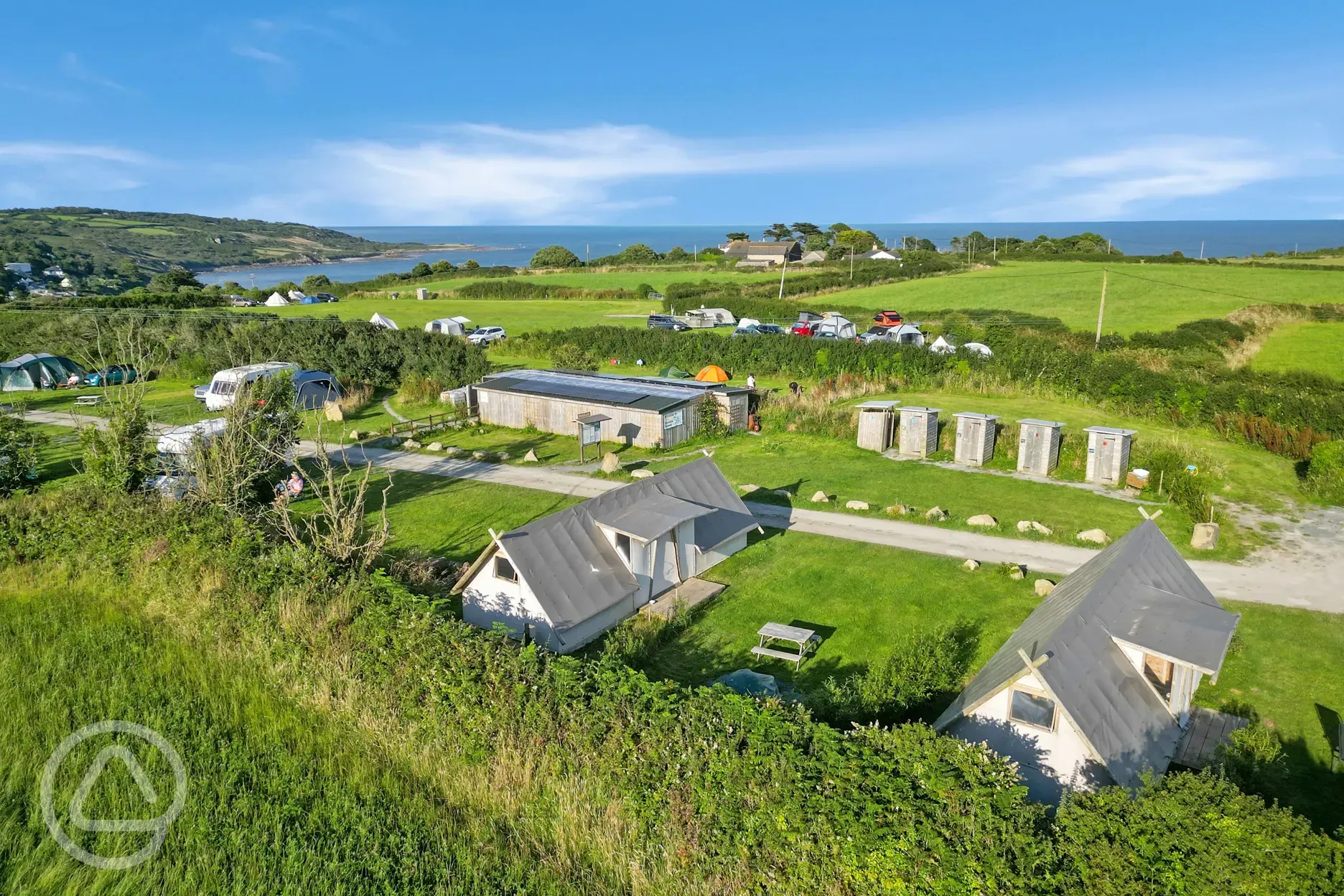 Aerial of the campsite