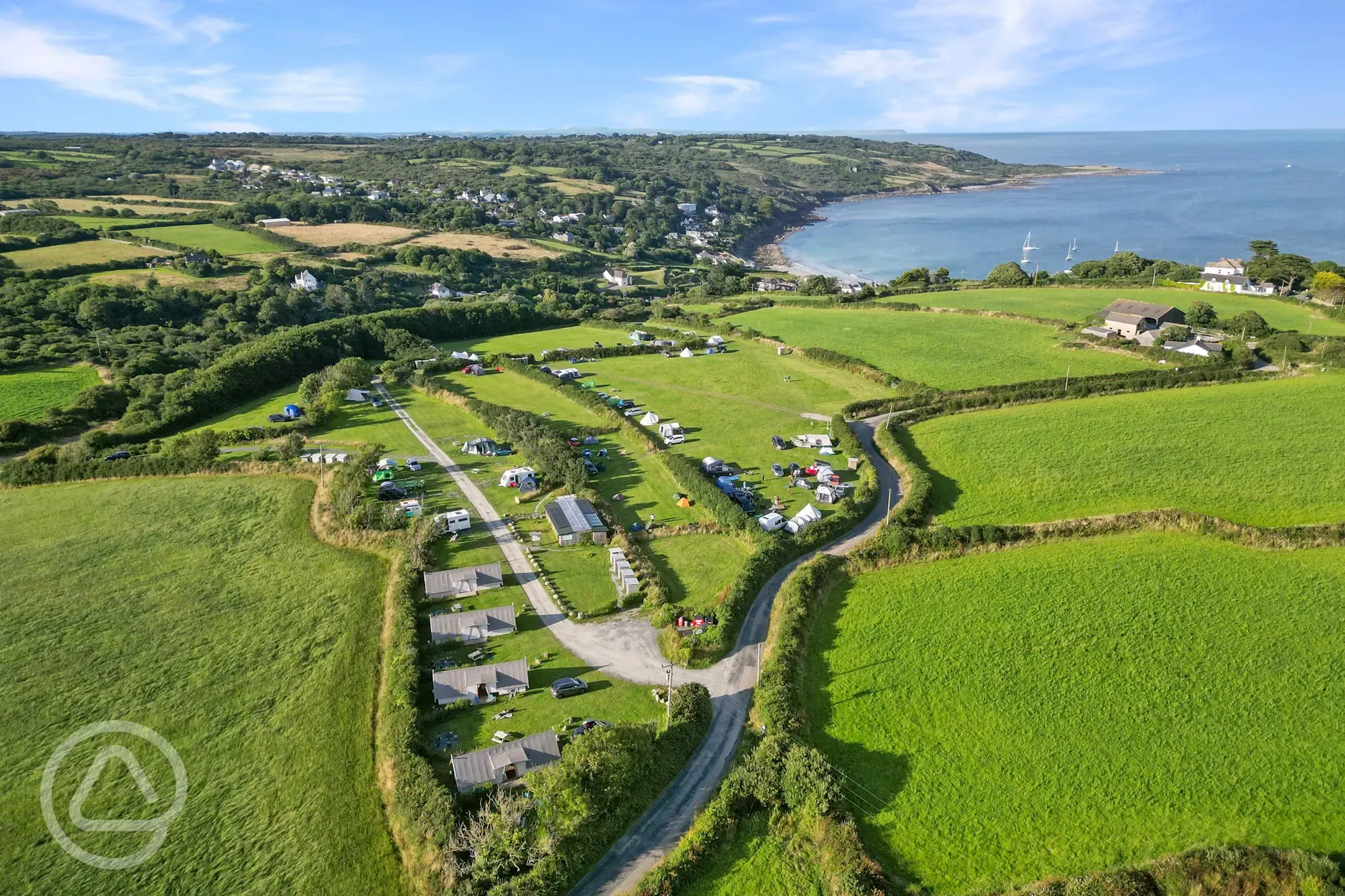 Aerial of the campsite