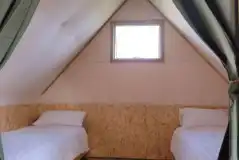 Celtic longhouse tent twin bedroom