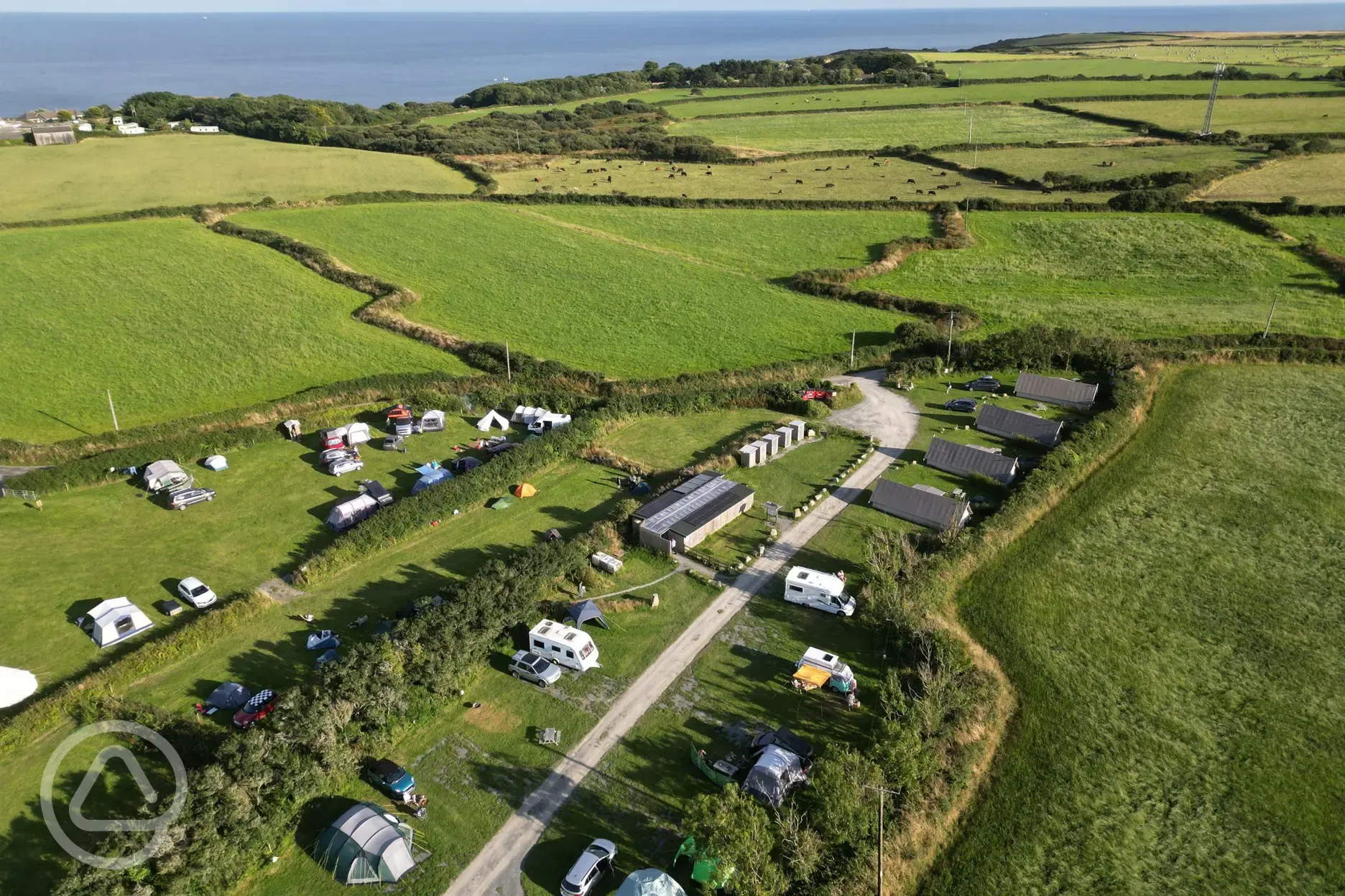 Aerial of the campsite