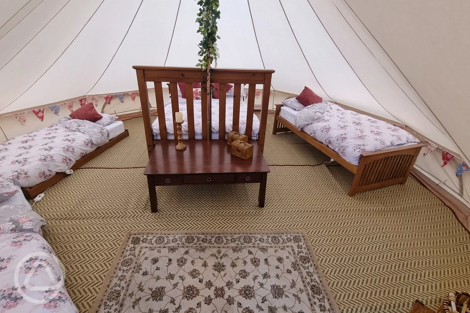 Inside 6m Bell Tent