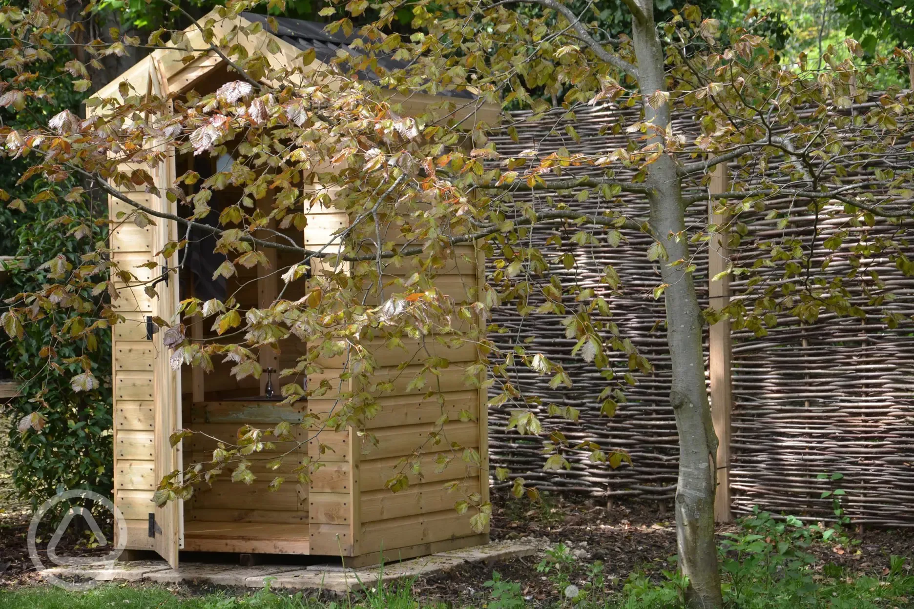 Walnut yurt eco toilet