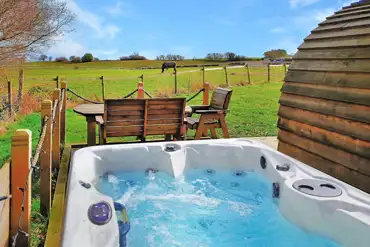Glamping pods hot tub