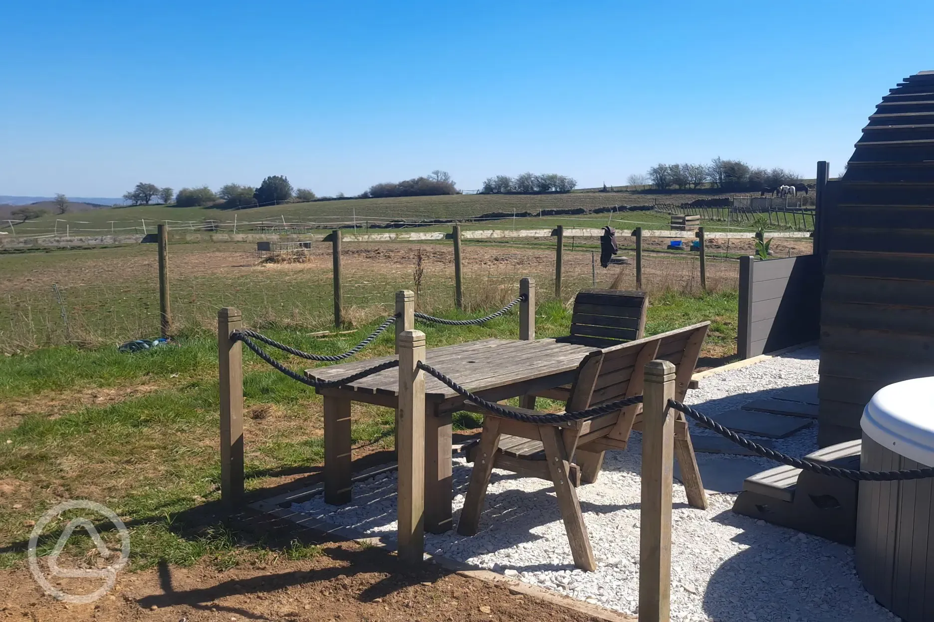 View from Robin glamping pod