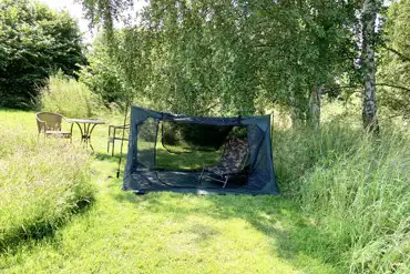 Little mesh tent for watching wildlife 