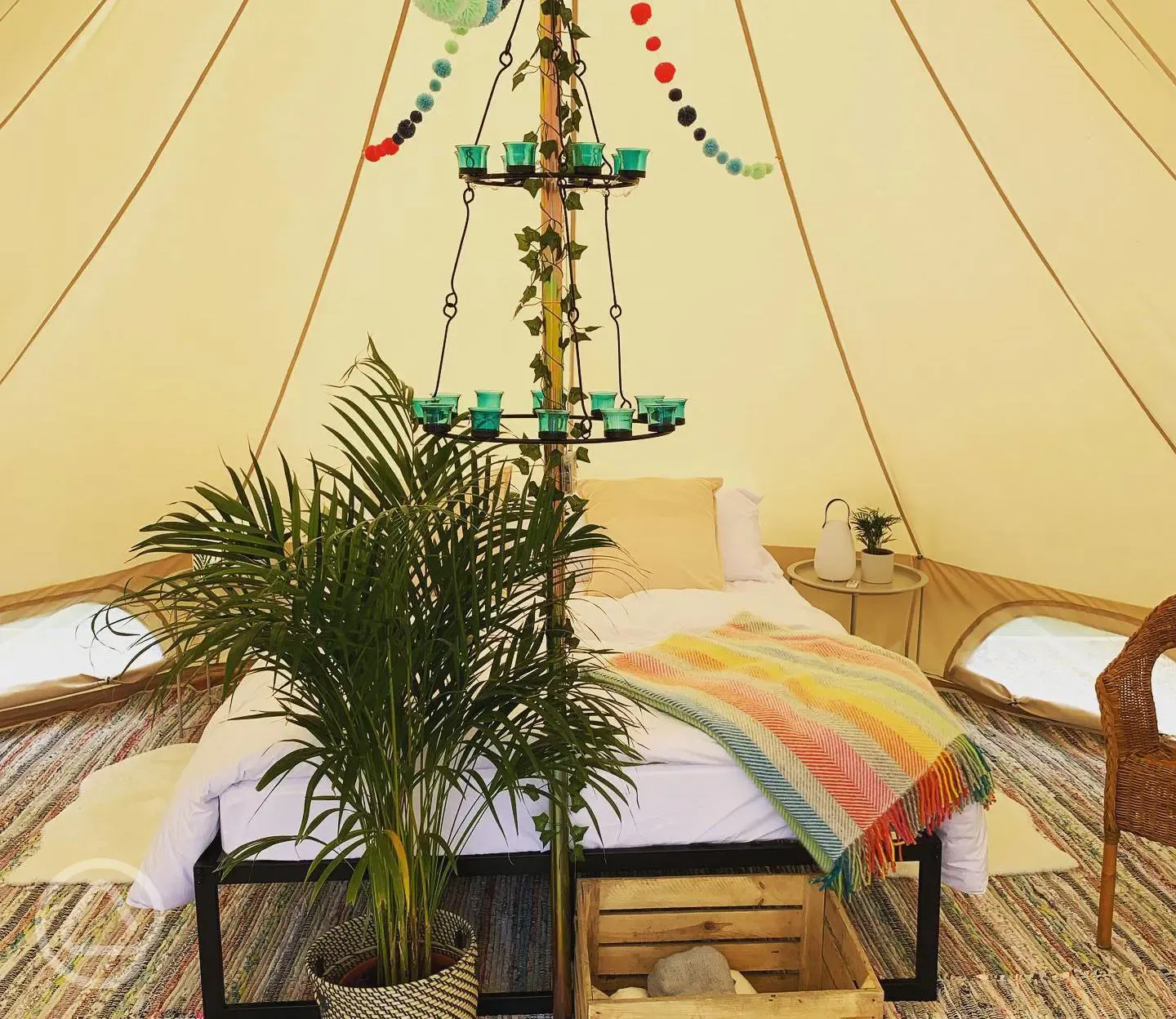 Bell tent interior 