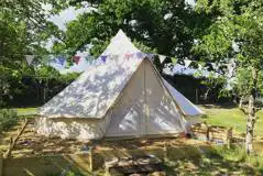 Bell tent at Bowhayes Farm Camping and Glamping
