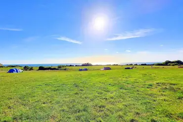 Farsyde Farm non electric grass pitches with Robin Hood's Bay views
