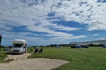 Non electric grass and hardstanding pitches with sea views