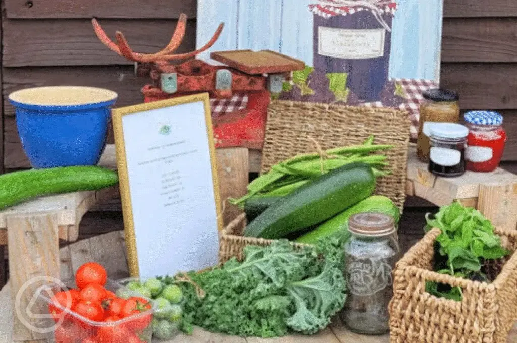 Local produce available from the shop in reception