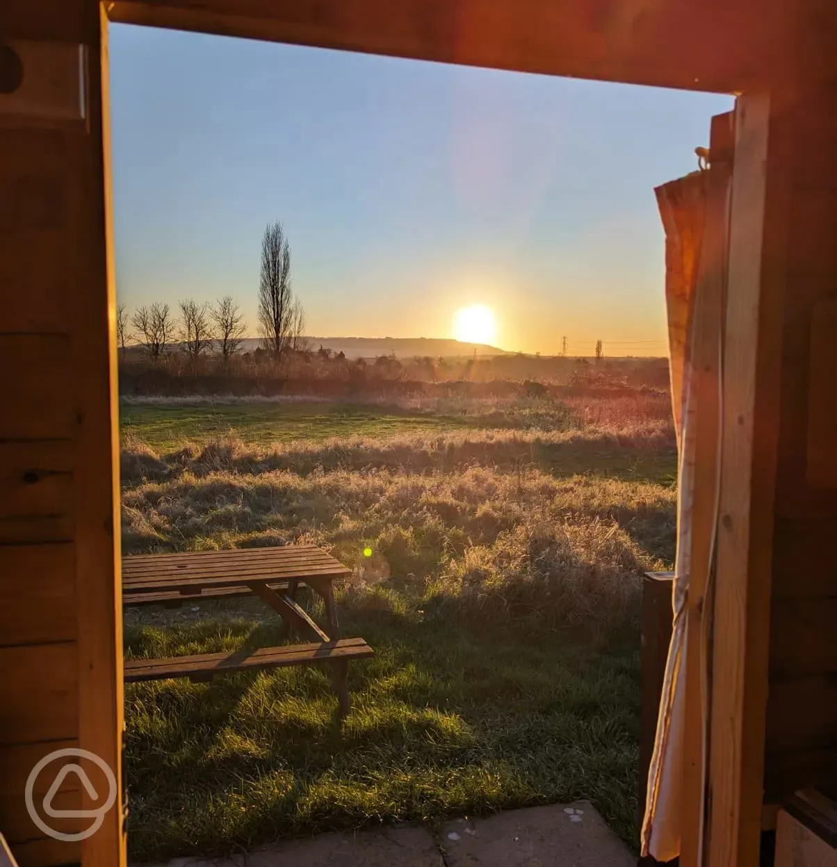 Sunset view from the Log Pod