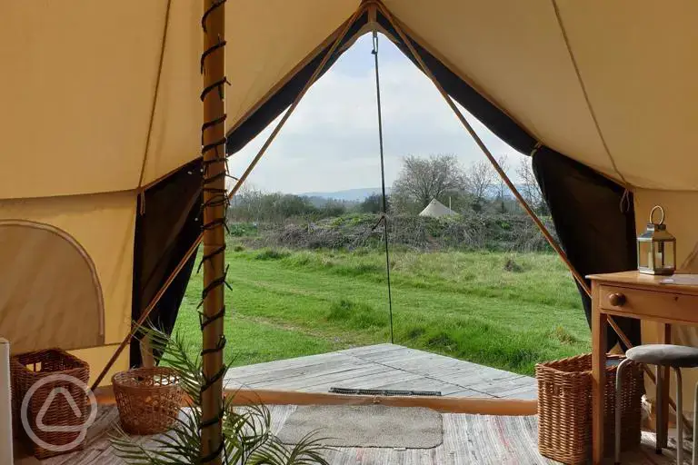 View from bell tent