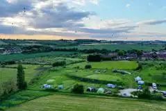 Aerial view of Bredon-Vale Caravan and Campsite, with fields in the distance Aerial view of Bredon-Vale Caravan and Campsite, with fields in the distance