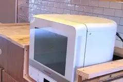 Vintage caravan fridge and microwave Vintage caravan fridge and microwave