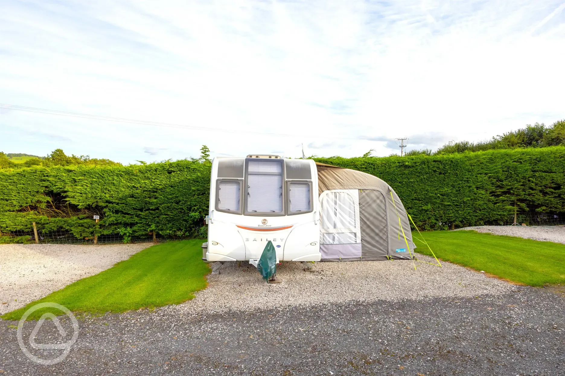 Electric hardstanding pitches with 16 amp hook ups