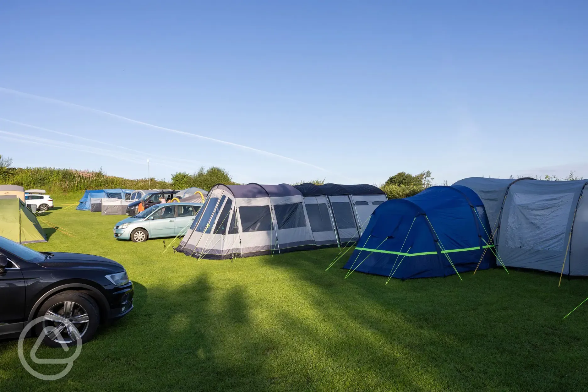 Non electric grass pitches for tents and trailer tents